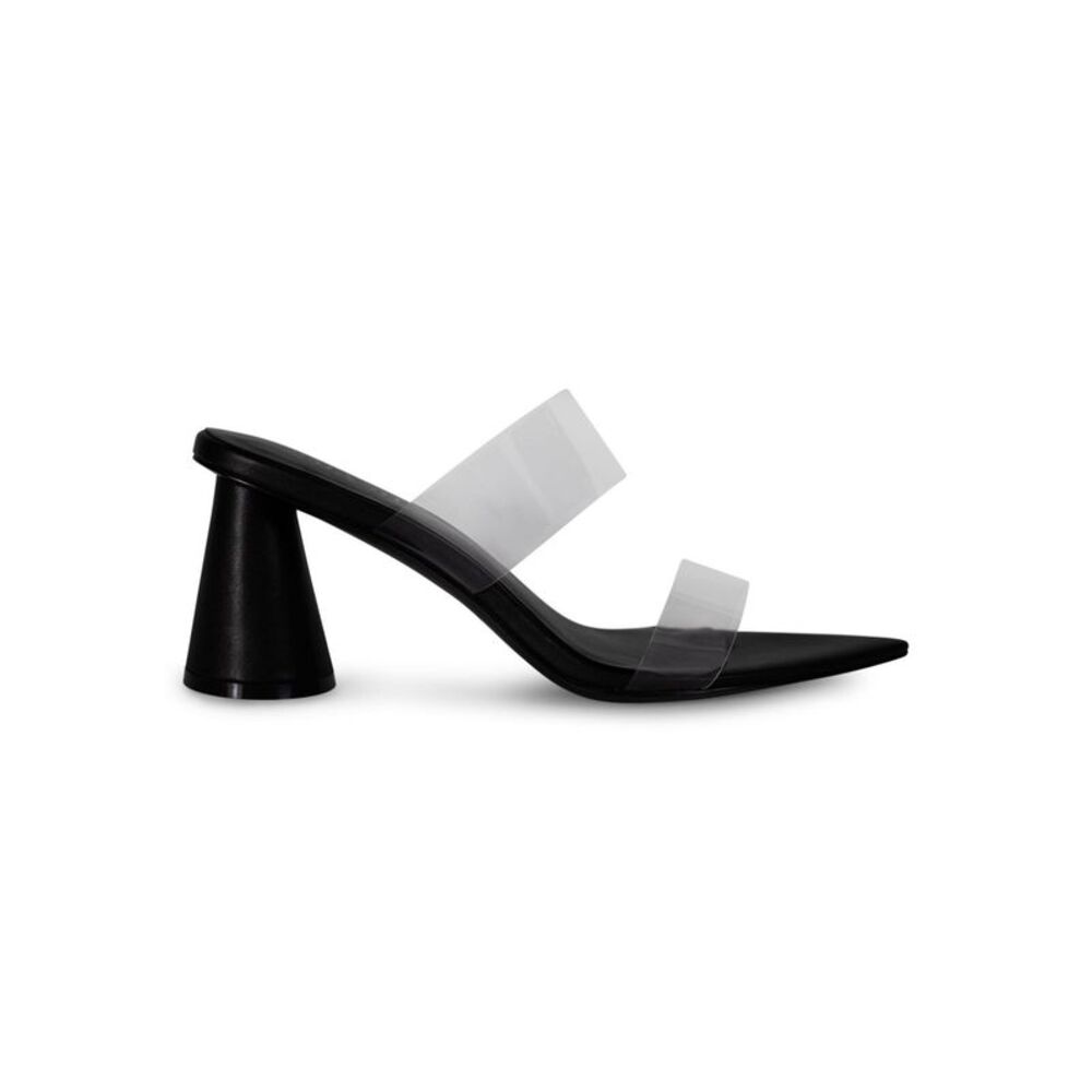 SMASH SHOES Womens Mule Waze Pointy Toe Block Heel Slip On Heeled Sandal 11